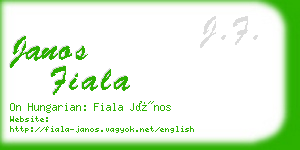 janos fiala business card